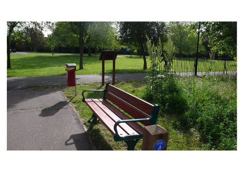 a new Bench and bins