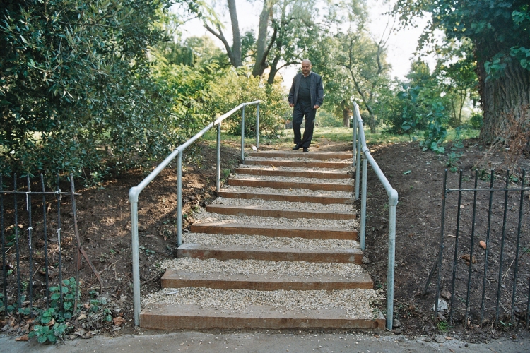 View of new steps